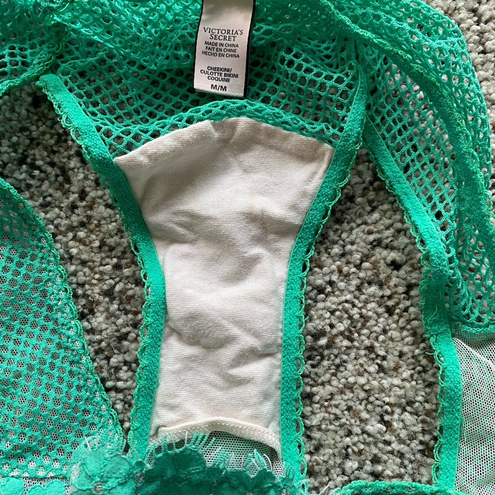 Green Lace Embroidered Bra & Bikini Set - Women Intimates - Picture 2 of 7